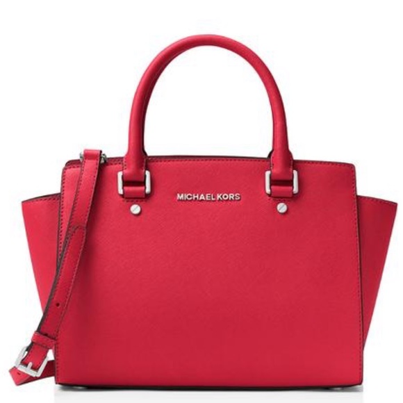 MICHAEL Michael Kors Handbags - Michael Kors Red Selma satchel
